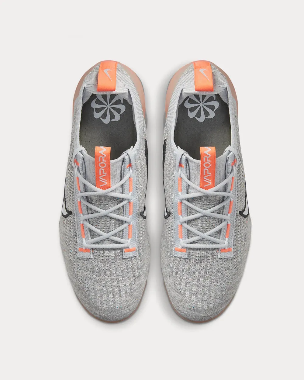 Air VaporMax 2021 FK Grey Fog / Bright Mango / Anthracite / White Low Top Sneakers
