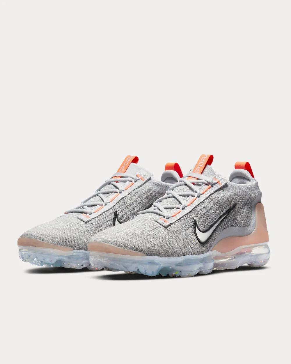 Air VaporMax 2021 FK Grey Fog / Bright Mango / Anthracite / White Low Top Sneakers