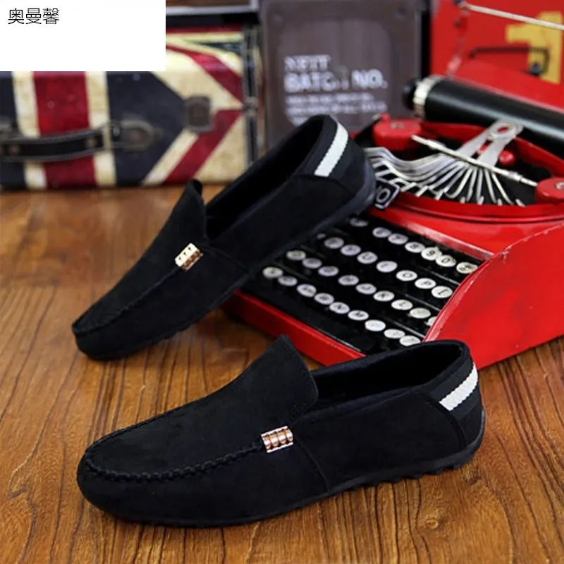 Aiyan bean shoes men's new casual shoes loafers spirit guy shoes Korean version trend Joker lazy shoes