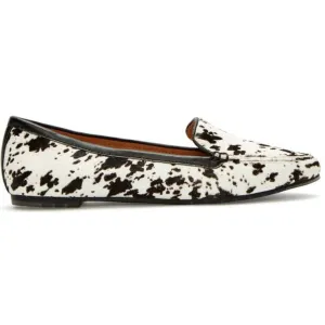 Audra White Black Haircalf Me Too Loafers
