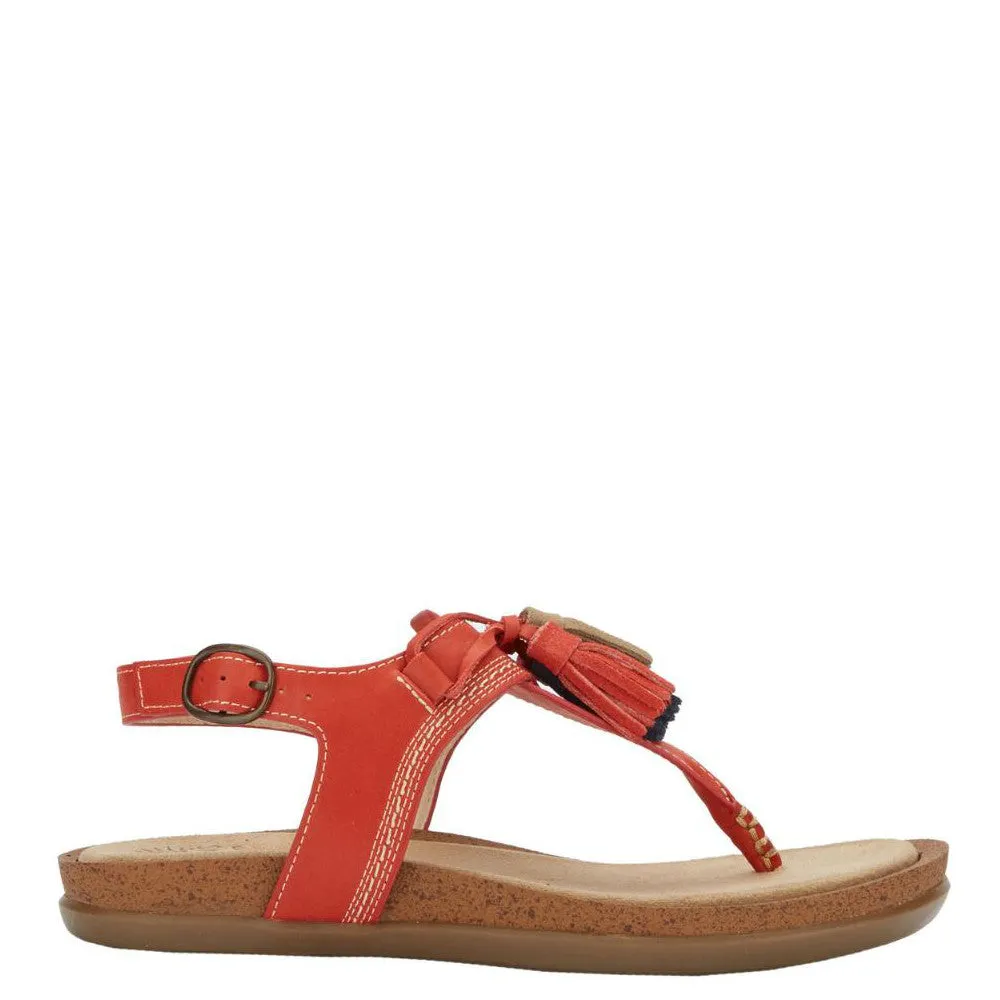 Bass Women's Sunjuns Sadie T-Strap Sandal - Poppy 71-23009