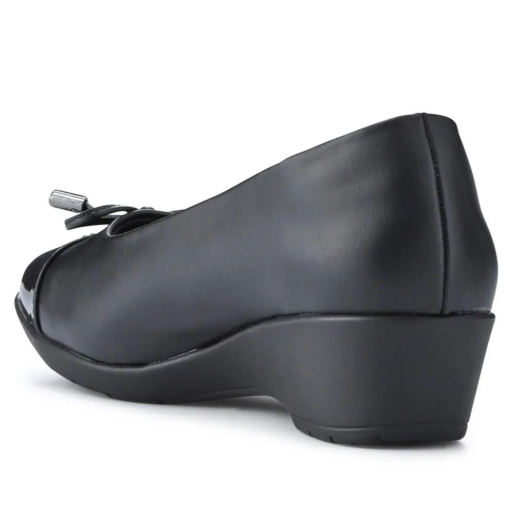 Bow-Detailed Wedged Pumps - WK41006 / 327 141