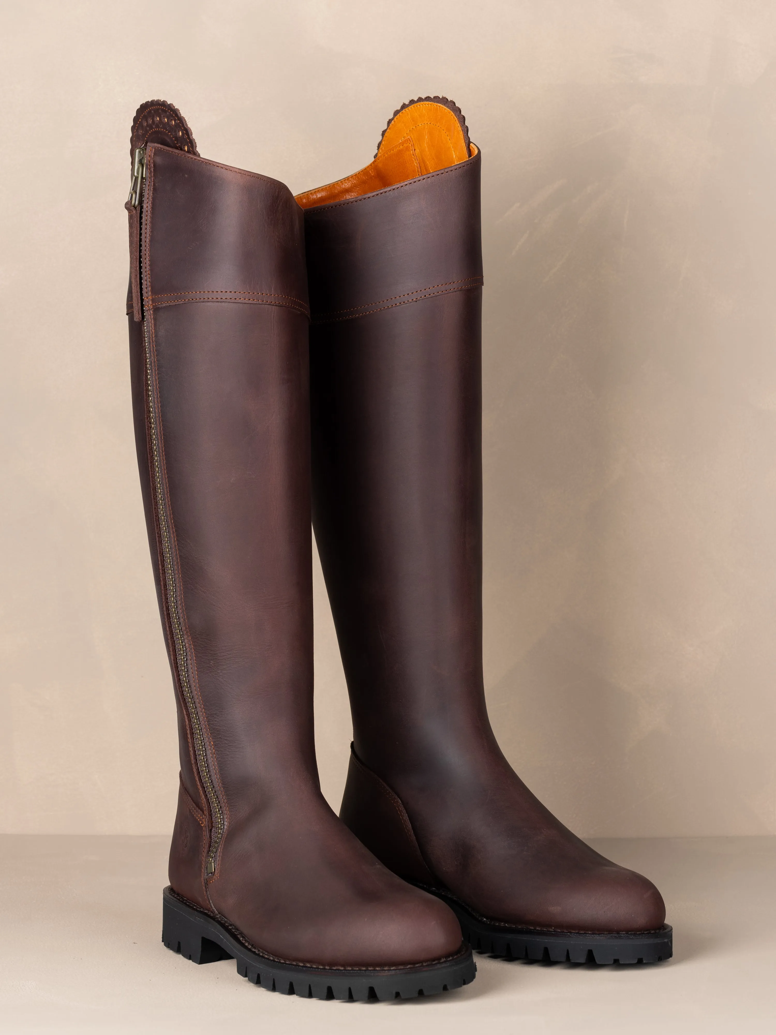 Cascada Full Calf Waterproof Boot Tread Sole - Brown