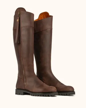 Cascada Full Calf Waterproof Boot Tread Sole - Brown