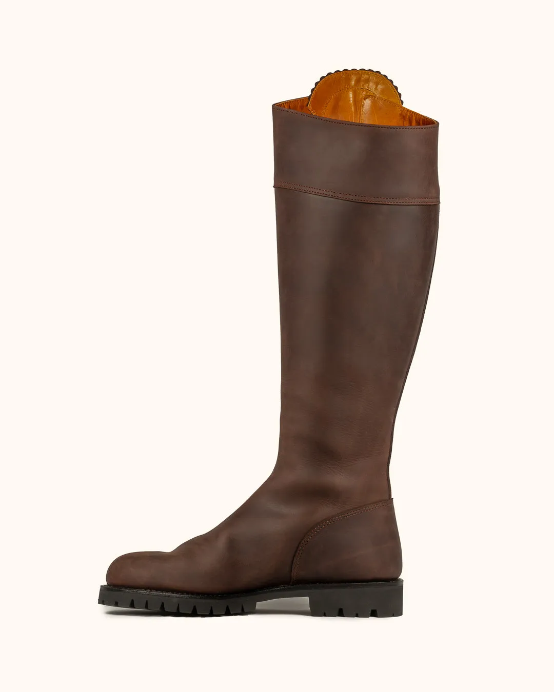 Cascada Full Calf Waterproof Boot Tread Sole - Brown