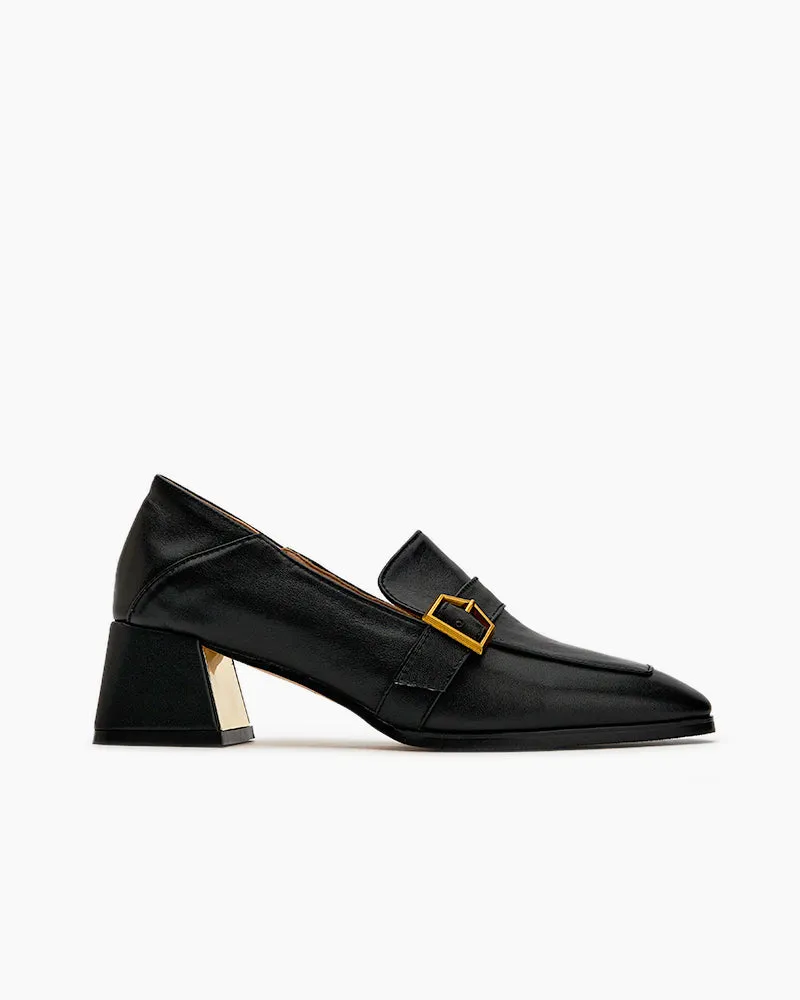 (Clean Up US 9/ US 10) Gentle And Versatile Square Toe Loafers