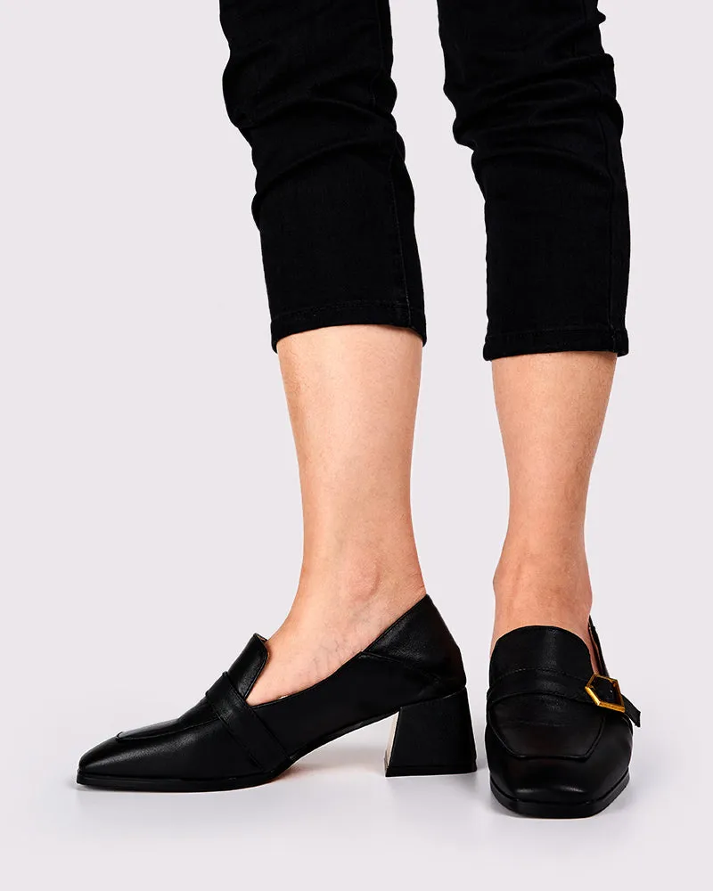 (Clean Up US 9/ US 10) Gentle And Versatile Square Toe Loafers