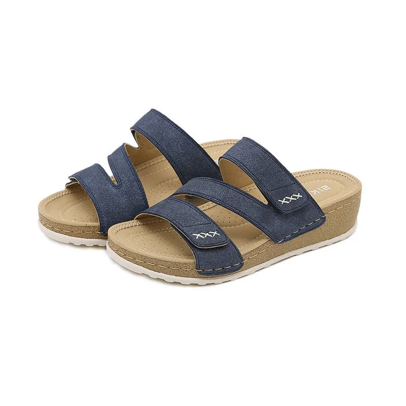 Fashionable And Comfortable Cross-Band Platform Wedge Sandals