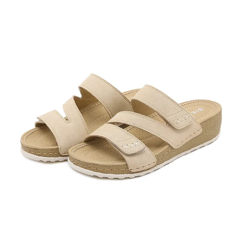 Fashionable And Comfortable Cross-Band Platform Wedge Sandals