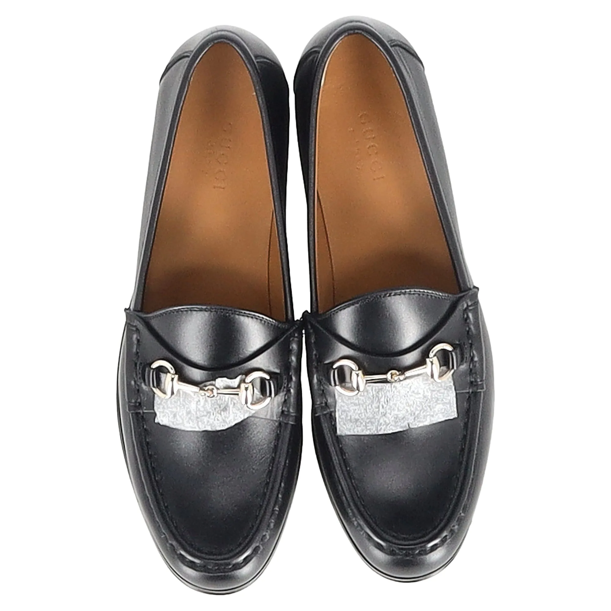 Gucci Horsebit Platform Loafers in Black Leather