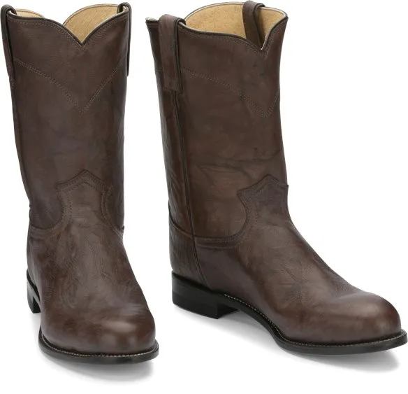 Justin Chocolate Deerlite Classic Roper Men's Boot