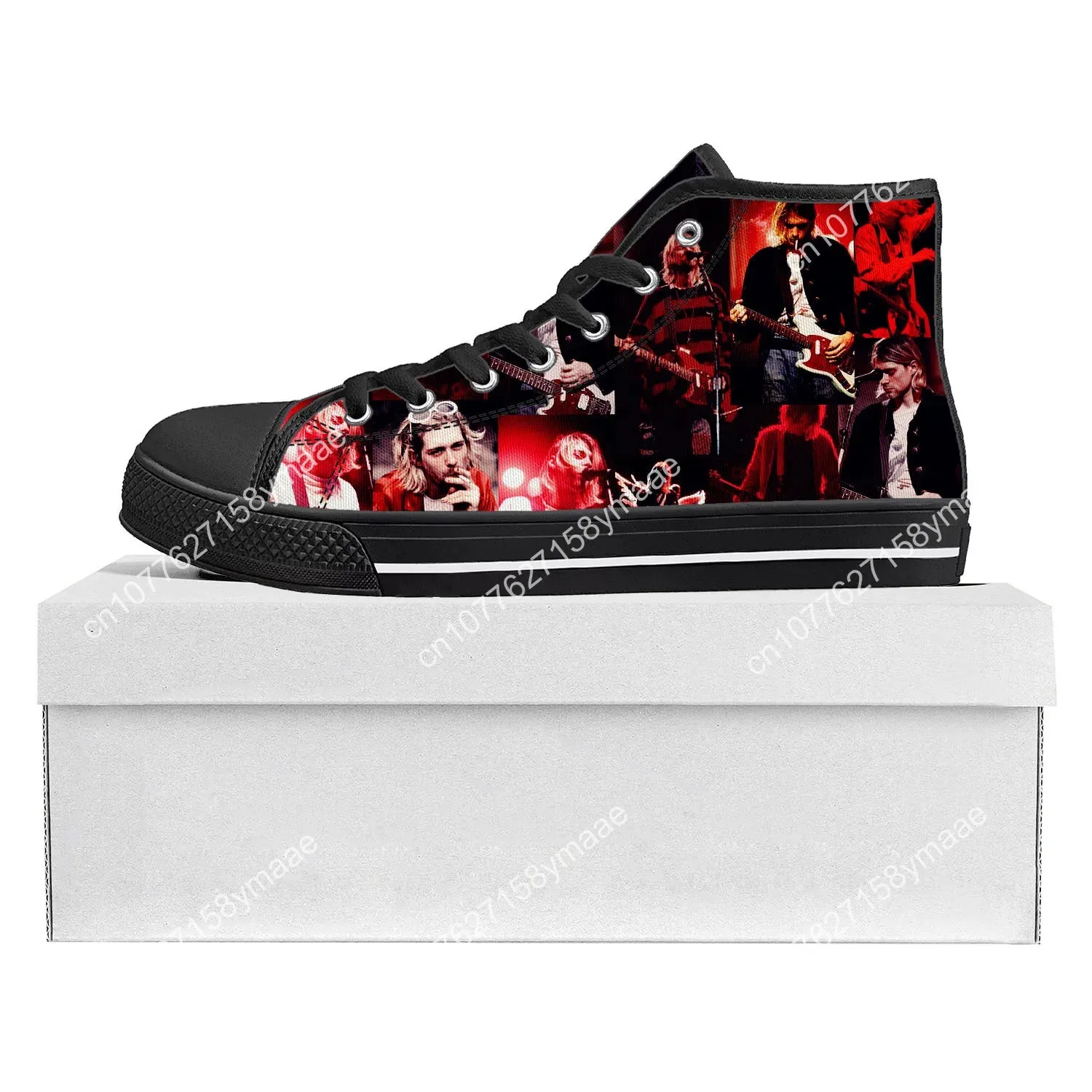 Kurt Cobain High-Top Canvas Sneakers | Custom Casual Shoes for Men, Women, & Teens
