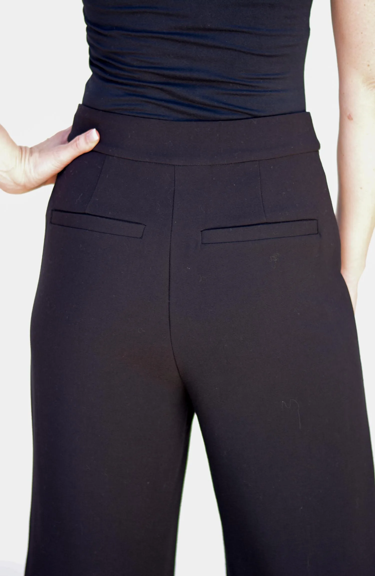 Riga Button Front Wide Leg Trouser