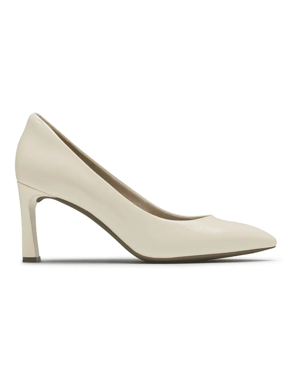 Rockport Womens Total Motion Sheehan Heel Vanilla Patent CH9325