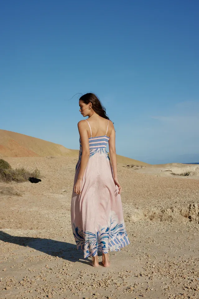 Rue Dress - Seashell/Iceburg
