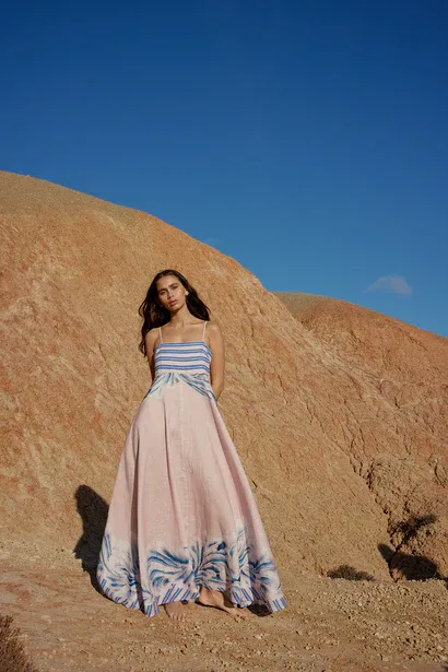 Rue Dress - Seashell/Iceburg