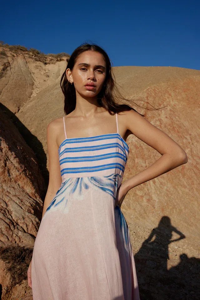 Rue Dress - Seashell/Iceburg
