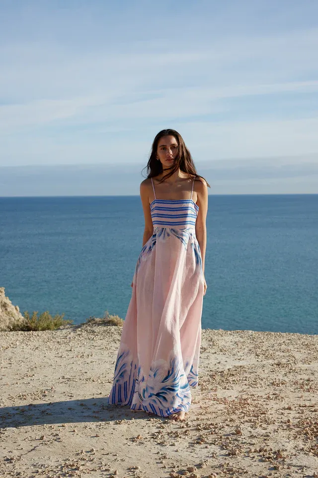 Rue Dress - Seashell/Iceburg