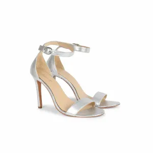 Saint G Silver Leather Handcrafted Heels
