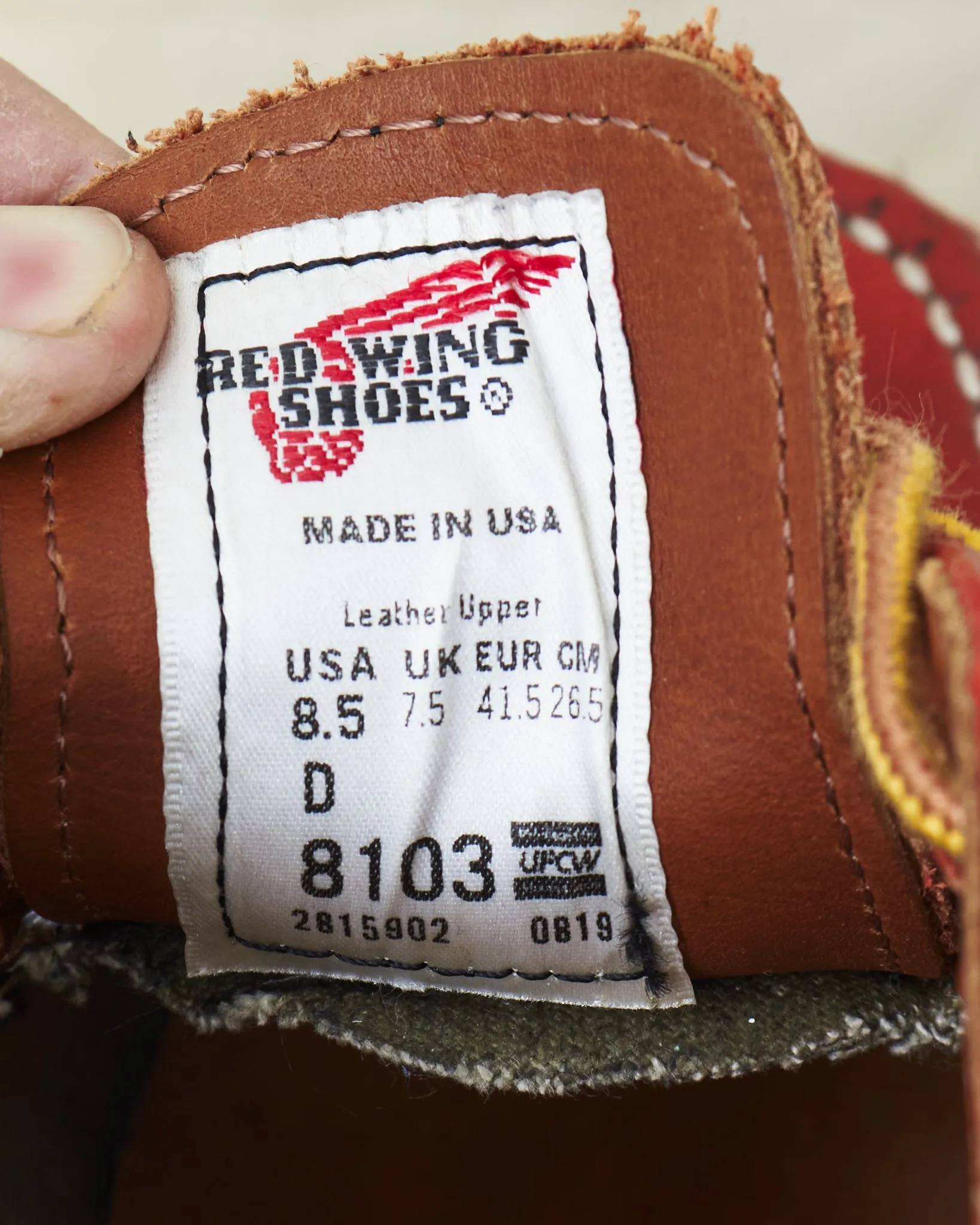 Second Hand Red Wing Classic Moc Toe Low Style No. 8103 US 8.5 / EUR 41.5
