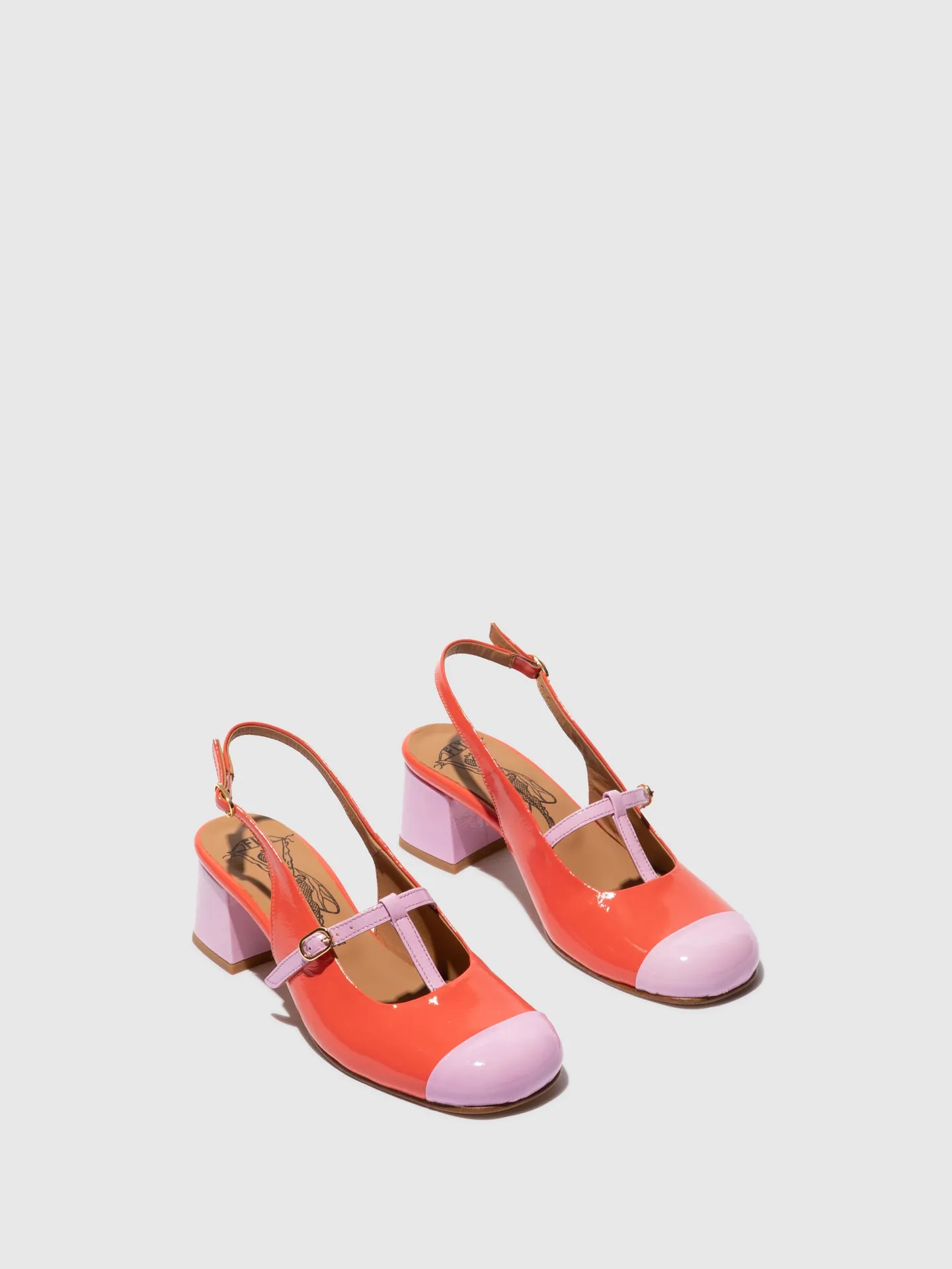Sling-Back Sandals SOLN083FLY PINK/SCARLET