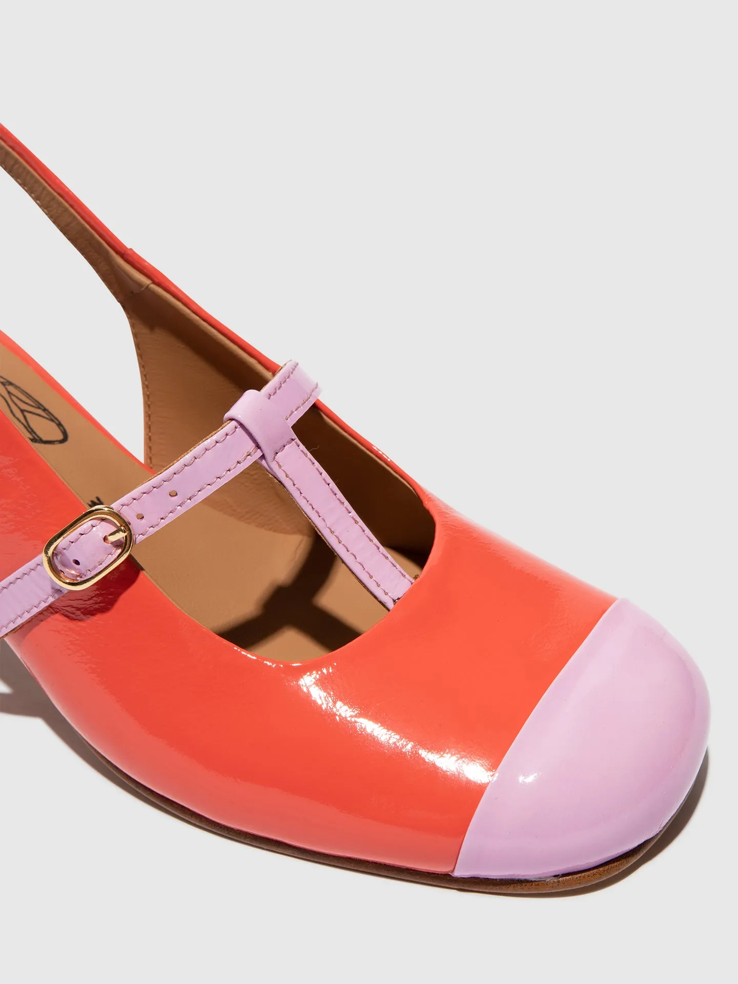 Sling-Back Sandals SOLN083FLY PINK/SCARLET