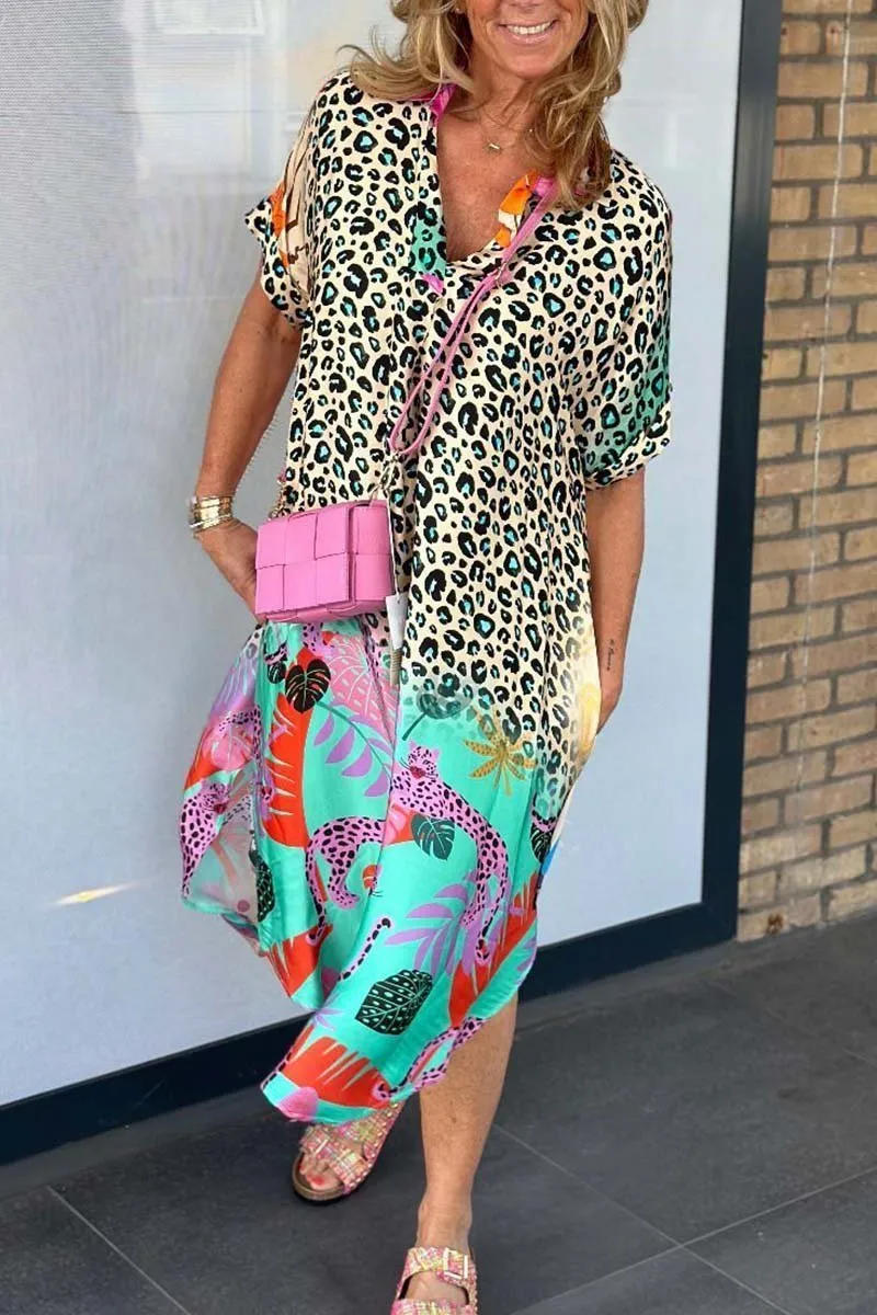 Sylis | Casual Dress with Leopard Print