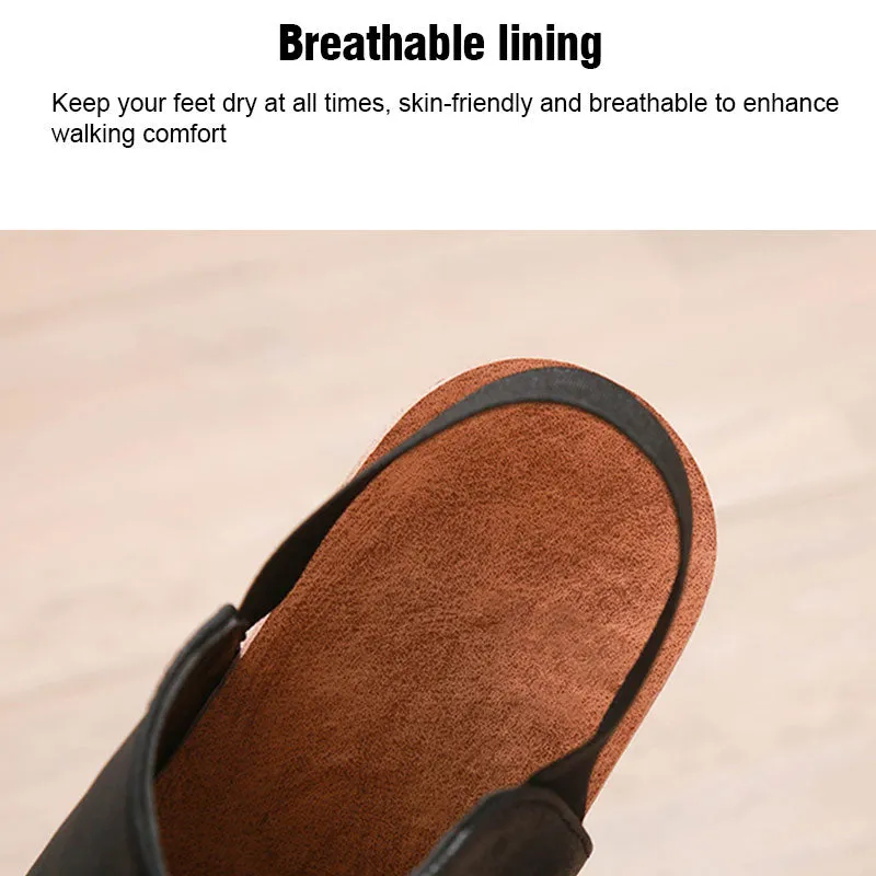 Women‘s Fashionable Retro Western Style Wedge Sandals